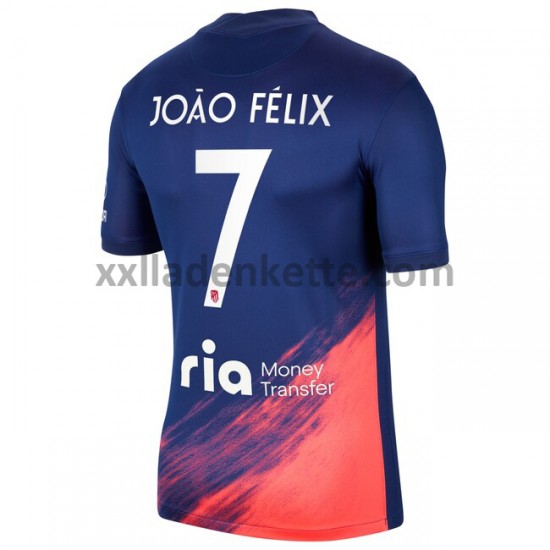Fußballtrikot Atlético Madrid Joao Felix 7 Auswärts 2021-2022 Kurzarm