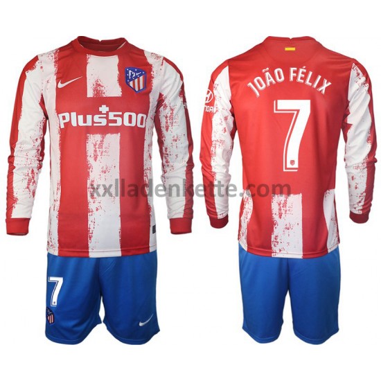Fußballtrikot Atlético Madrid Joao Felix 7 Kinder Heim 2021-2022 Langarm