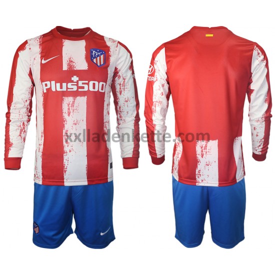 Fußballtrikot Atlético Madrid Kinder Heim 2021-2022 Langarm