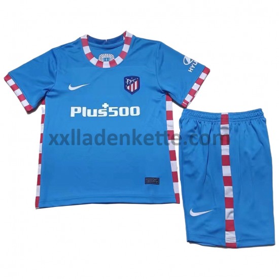 Fußballtrikot Atlético Madrid Kinder Ausweich 2021-2022 Kurzarm