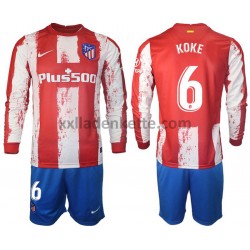 Fußballtrikot Atlético Madrid Koke 6 Kinder Heim 2021-2022 Langarm