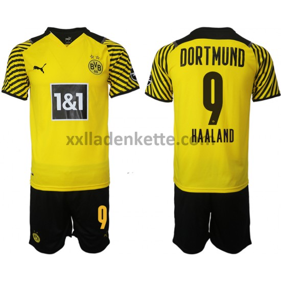 Fußballtrikot BVB Borussia Dortmund Erling Haaland 9 Kinder Heim 2021-2022 Kurzarm