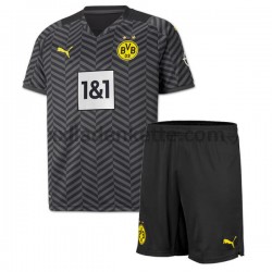 Fußballtrikot BVB Borussia Dortmund Kinder Auswärts 2021-2022 Kurzarm