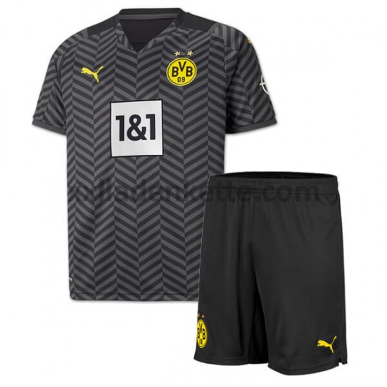 Fußballtrikot BVB Borussia Dortmund Kinder Auswärts 2021-2022 Kurzarm