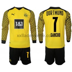 Fußballtrikot Borussia Dortmund Sancho 7 Kinder Heim 2021-2022 Langarm
