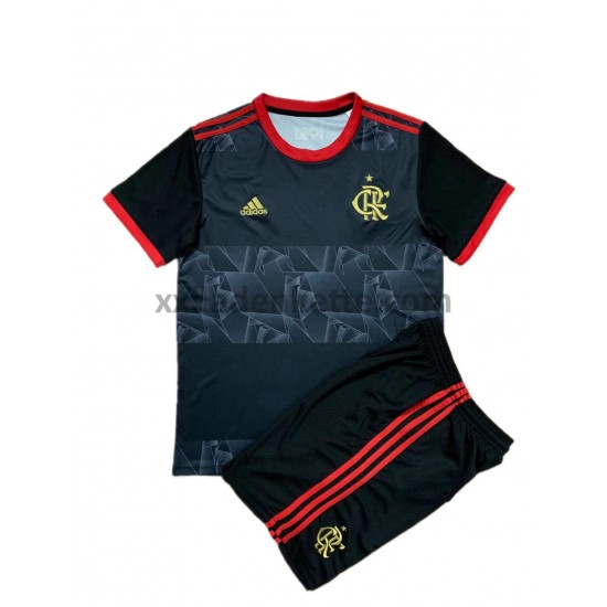 Fußballtrikot CR Flamengo Kinder Ausweich 2021-2022 Kurzarm