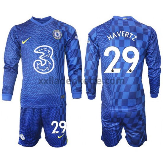 Fußballtrikot Chelsea Havertz 29 Kinder Heim 2021-2022 Langarm