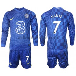 Fußballtrikot Chelsea Kante 7 Kinder Heim 2021-2022 Langarm