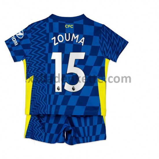 Fußballtrikot Chelsea Kurt Zouma 15 Kinder Heim 2021-2022 Kurzarm