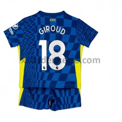Fußballtrikot Chelsea Olivier Giroud 18 Kinder Heim 2021-2022 Kurzarm