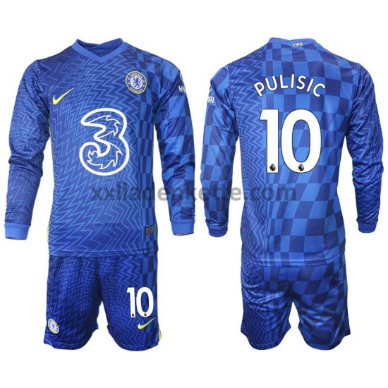 Fußballtrikot Chelsea Pulisic 10 Kinder Heim 2021-2022 Langarm