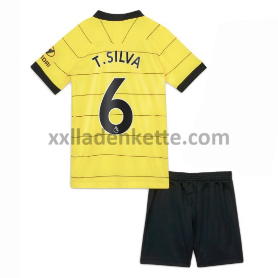 Fußballtrikot Chelsea Thiago Silva 6 Kinder Auswärts 2021-2022 Kurzarm
