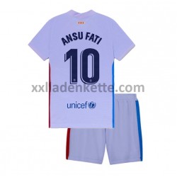 Fußballtrikot FC Barcelona Ansu Fati 10 Kinder Auswärts 2021-2022 Kurzarm