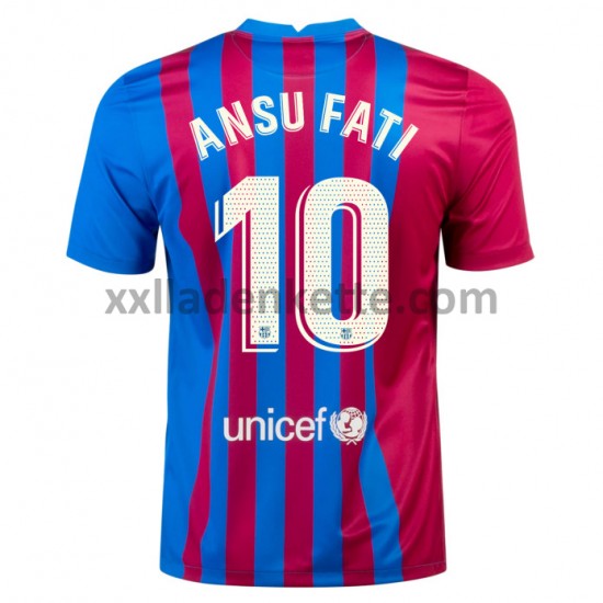 Fußballtrikot FC Barcelona Ansu Fati 10 Heim 2021-2022 Kurzarm