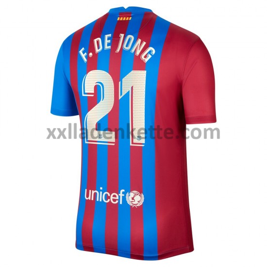 Fußballtrikot FC Barcelona Frenkie de Jong 21 Heim 2021-2022 Kurzarm