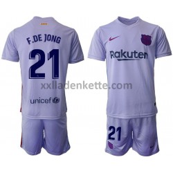 Fußballtrikot FC Barcelona Frenkie de Jong 21 Kinder Auswärts 2021-2022 Kurzarm