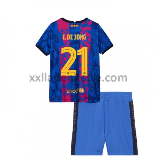 Fußballtrikot FC Barcelona Frenkie de Jong 21 Kinder Ausweich 2021-2022 Kurzarm