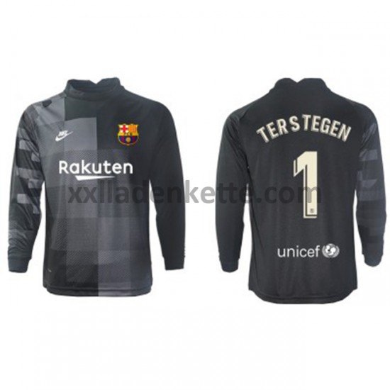 Fußballtrikot FC Barcelona Torwart Ter Stegen 1 Auswärts 2021-2022 Langarm