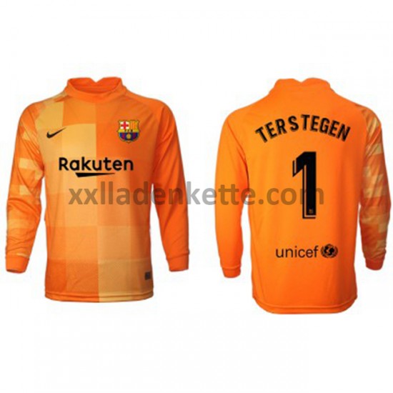 Fußballtrikot FC Barcelona Torwart Ter Stegen 1 Heim 2021-2022 Langarm