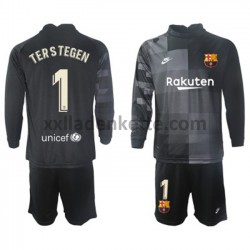 Fußballtrikot FC Barcelona Torwart Ter Stegen 1 Kinder Auswärts 2021-2022 Langarm