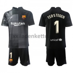 Fußballtrikot FC Barcelona Torwart Ter Stegen 1 Kinder Auswärts 2021-2022 Kurzarm