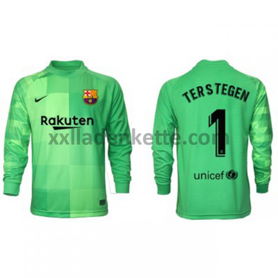 Fußballtrikot FC Barcelona Torwart Ter Stegen 1 Ausweich 2021-2022 Langarm