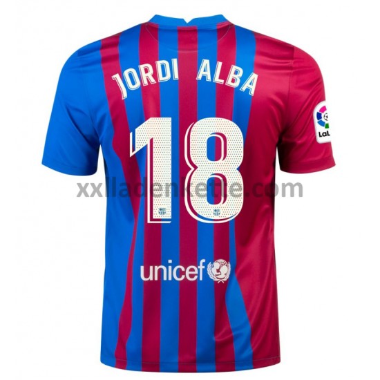 Fußballtrikot FC Barcelona Jordi Alba 18 Heim 2021-2022 Kurzarm