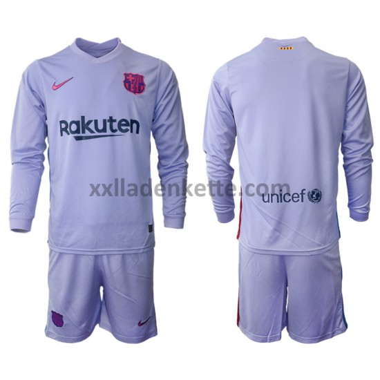 Fußballtrikot FC Barcelona Kinder Auswärts 2021-2022 Langarm