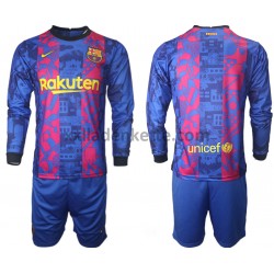 Fußballtrikot FC Barcelona Kinder Ausweich 2021-2022 Langarm