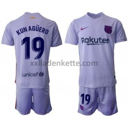 Fußballtrikot FC Barcelona Kun Agüero 19 Kinder Auswärts 2021-2022 Kurzarm