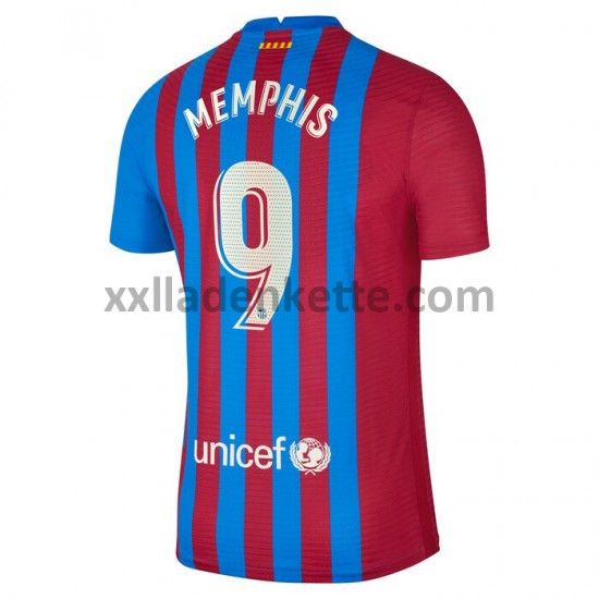 Fußballtrikot FC Barcelona Memphis Depay 9 Heim 2021-2022 Kurzarm