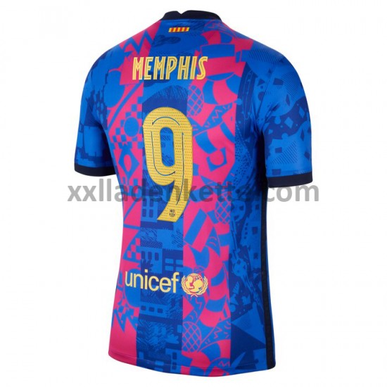 Fußballtrikot FC Barcelona Memphis Depay 9 Ausweich 2021-2022 Kurzarm