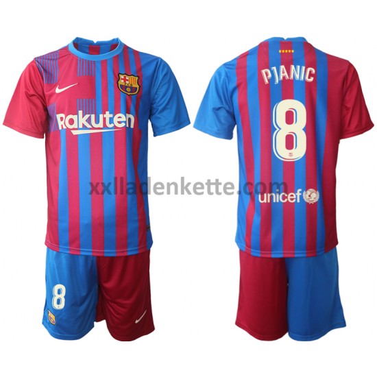 Fußballtrikot FC Barcelona Miralem Pjanic 8 Kinder Heim 2021-2022 Kurzarm