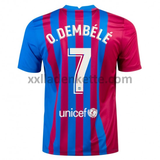 Fußballtrikot FC Barcelona O. Dembele 7 Heim 2021-2022 Kurzarm