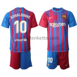 Fußballtrikot FC Barcelona Ronaldinho 10 Kinder Heim 2021-2022 Langarm