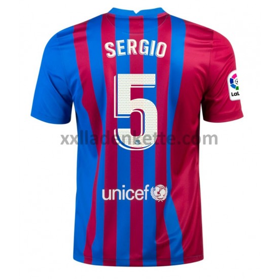 Fußballtrikot FC Barcelona Sergio Busquets 5 Heim 2021-2022 Kurzarm