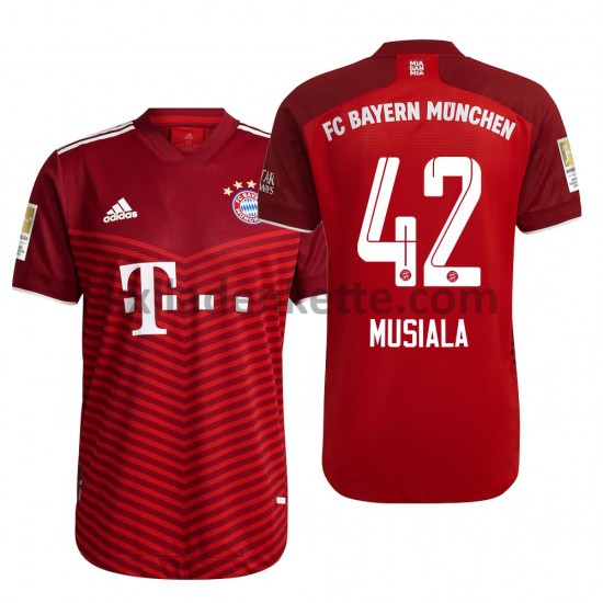 Fußballtrikot FC Bayern München Jamal Musiala 42 Heim 2021-2022 Kurzarm