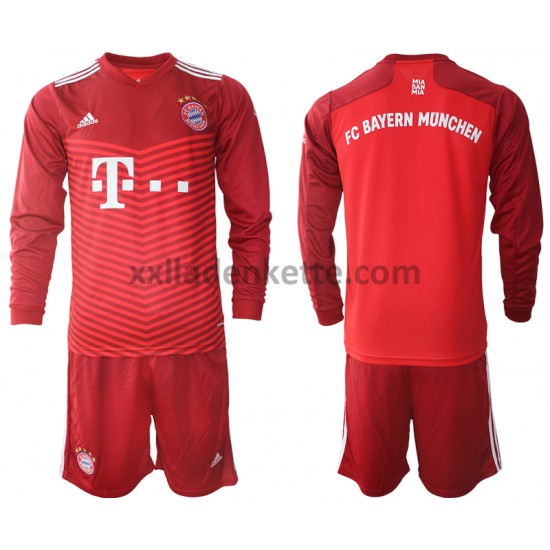 Fußballtrikot FC Bayern München Kinder Heim 2021-2022 Langarm