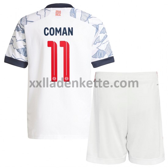 Fußballtrikot FC Bayern München Kingsley Coman 11 Kinder Ausweich 2021-2022 Kurzarm