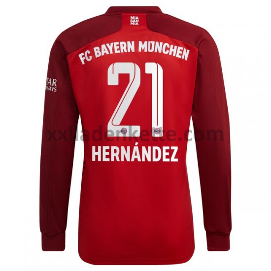 Fußballtrikot FC Bayern München Lucas Hernandez 21 Heim 2021-2022 Langarm