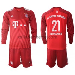 Fußballtrikot FC Bayern München Lucas Hernandez 21 Kinder Heim 2021-2022 Langarm