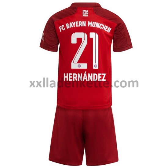 Fußballtrikot FC Bayern München Lucas Hernandez 21 Kinder Heim 2021-2022 Kurzarm