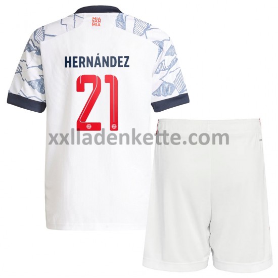 Fußballtrikot FC Bayern München Lucas Hernandez 21 Kinder Ausweich 2021-2022 Kurzarm