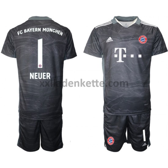 Fußballtrikot FC Bayern München Manuel Neuer 1 Torwart Kinder Auswärts 2021-2022 Kurzarm