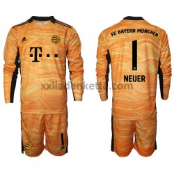 Fußballtrikot FC Bayern München Manuel Neuer 1 Torwart Kinder Heim 2021-2022 Langarm
