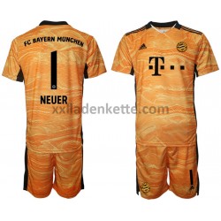 Fußballtrikot FC Bayern München Manuel Neuer 1 Torwart Kinder Heim 2021-2022 Kurzarm