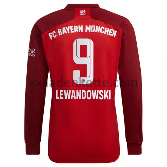 Fußballtrikot FC Bayern München Robert Lewandowski 9 Heim 2021-2022 Langarm