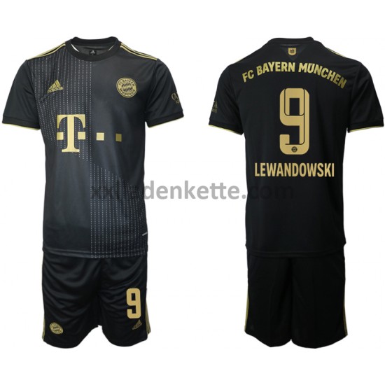 Fußballtrikot FC Bayern München Robert Lewandowski 9 Kinder Auswärts 2021-2022 Kurzarm
