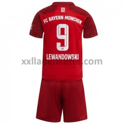 Fußballtrikot FC Bayern München Robert Lewandowski 9 Kinder Heim 2021-2022 Kurzarm