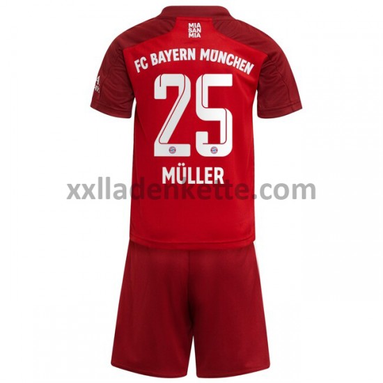 Fußballtrikot FC Bayern München Thomas Müller 25 Kinder Heim 2021-2022 Kurzarm
